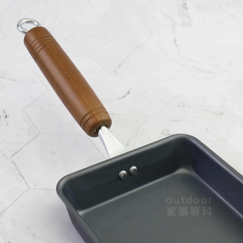 outdoor家事專科 日本製 Pearl Life 窒化鐵玉子燒鍋 鐵鍋 12×19cm 煎蛋鍋 IH爐可用-細節圖8