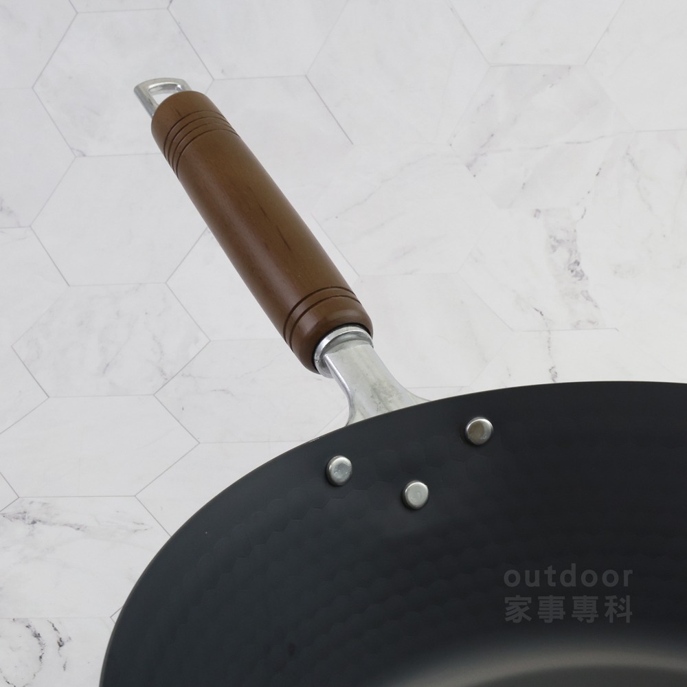 outdoor家事專科 日本製 Pearl Life 窒化鐵槌目深型平底鍋 平煎鍋 26/28cm IH爐可用-細節圖8