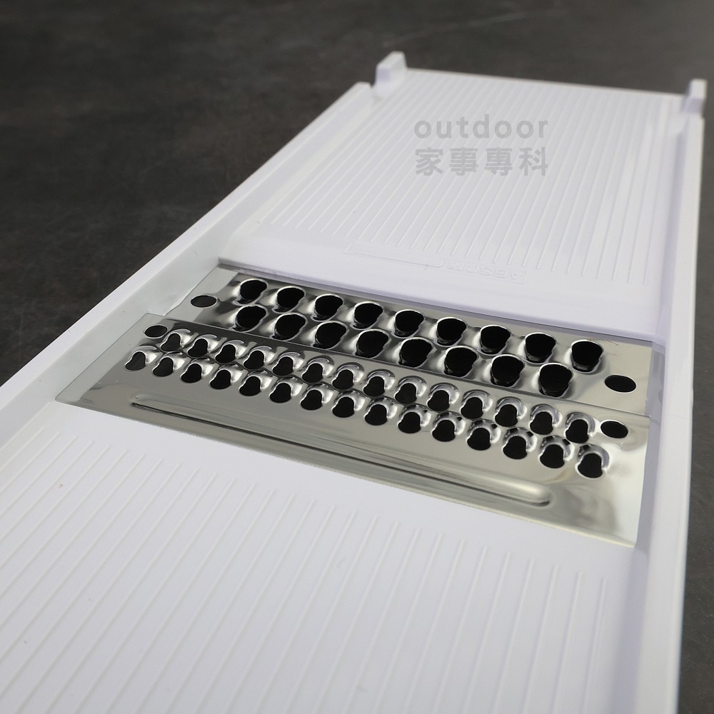 outdoor家事專科 日本製 貝印KAI 不銹鋼蔬菜刨絲器 削絲器 粗絲&細絲二合一 兩用刨刀 白色 DH-7083-細節圖7