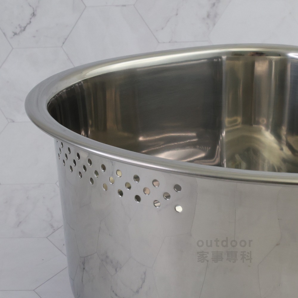 outdoor家事專科 日本 吉川Yoshikawa18-8不銹鋼D型孔洞洗菜盆 附止滑角 Sueeze SJ-2500-細節圖7