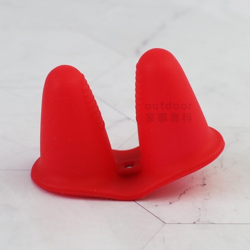 outdoor家事專科 日本製 Pearl Life 耐熱矽膠手指防燙套 指尖保護套 2入組 附磁鐵 紅色 C-9106-細節圖3