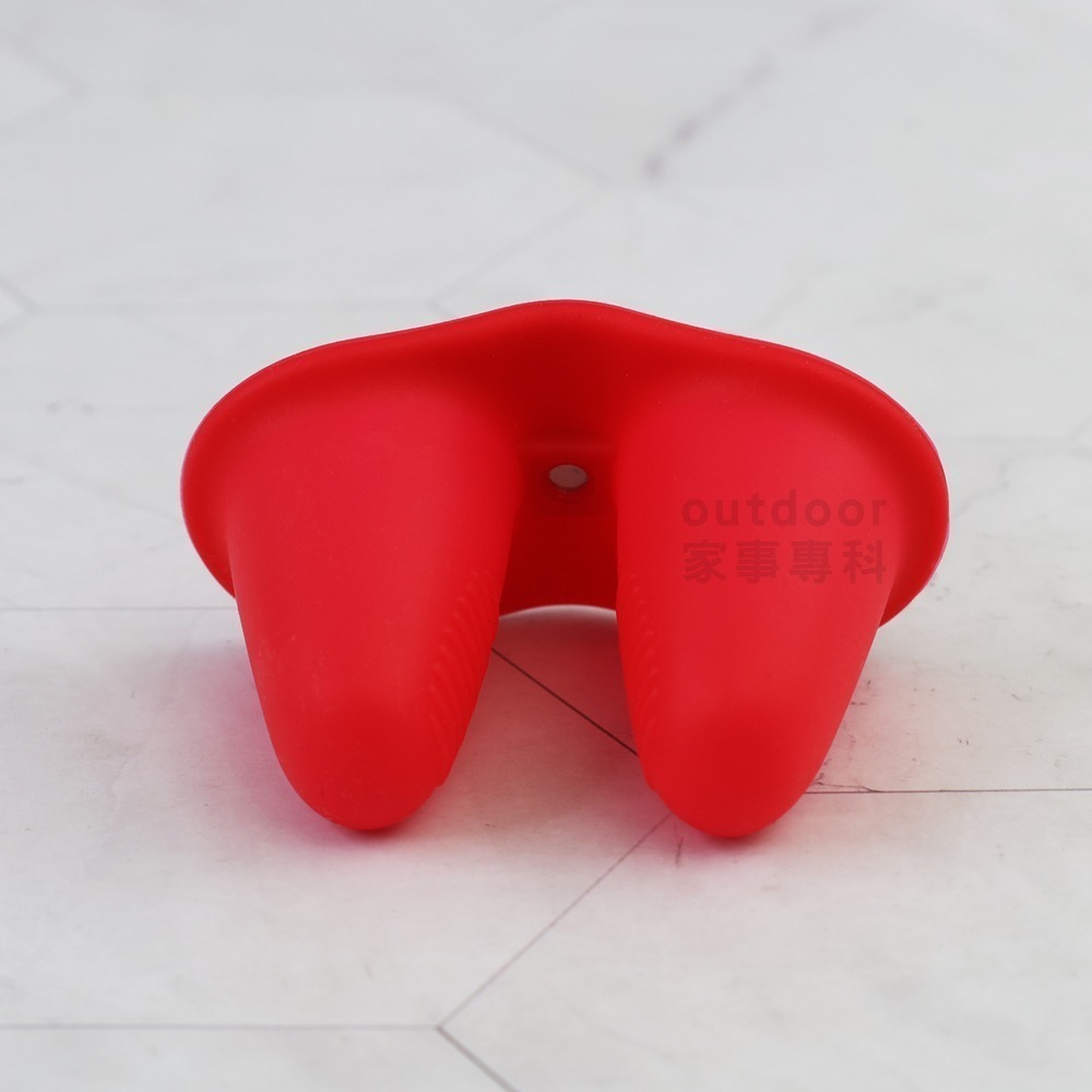 outdoor家事專科 日本製 Pearl Life 耐熱矽膠手指防燙套 指尖保護套 2入組 附磁鐵 紅色 C-9106-細節圖5