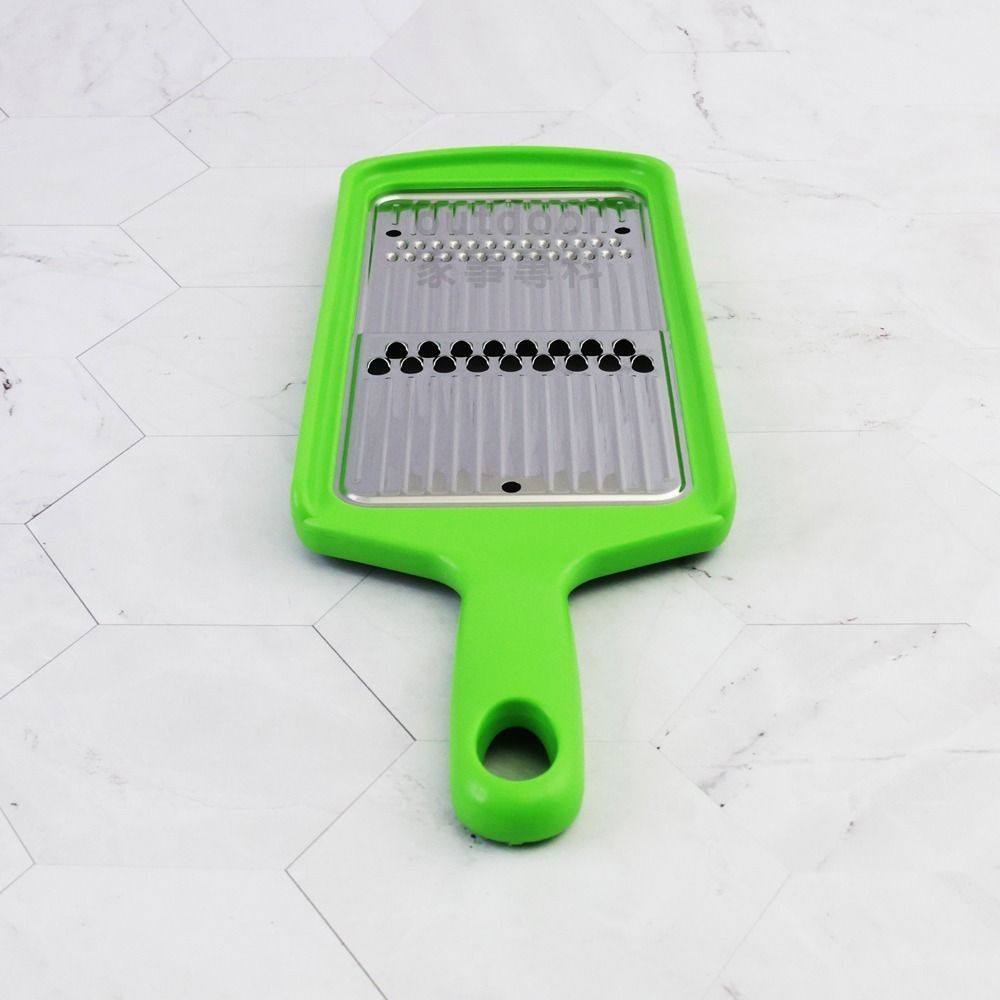 outdoor家事專科 日本製 下村工業 不銹鋼蔬菜刨絲器 削絲器 粗絲&細絲 二合一 刨刀 綠色 FV-604-細節圖4