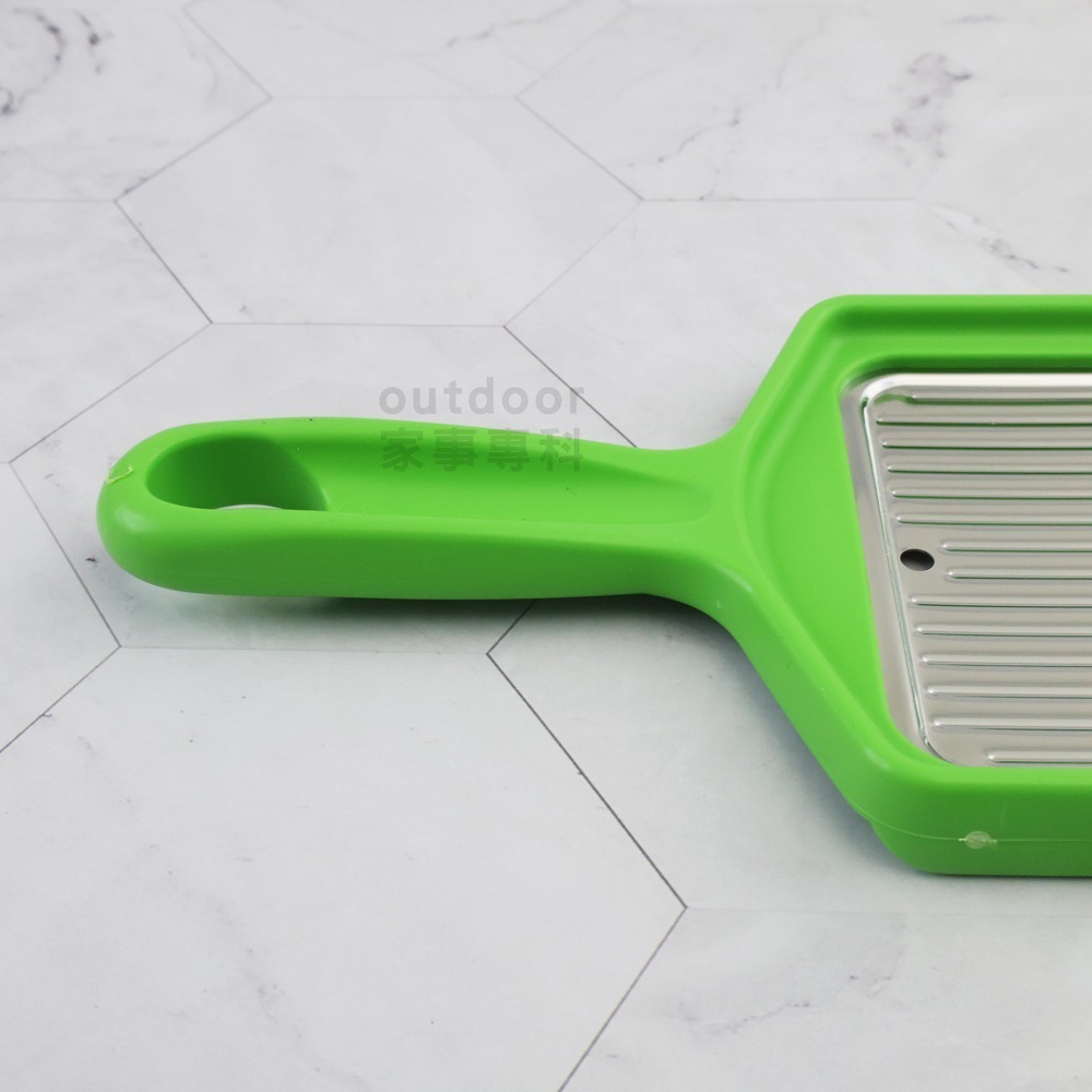 outdoor家事專科 日本製 下村工業 不銹鋼蔬菜刨絲器 削絲器 粗絲&細絲 二合一 刨刀 綠色 FV-604-細節圖8