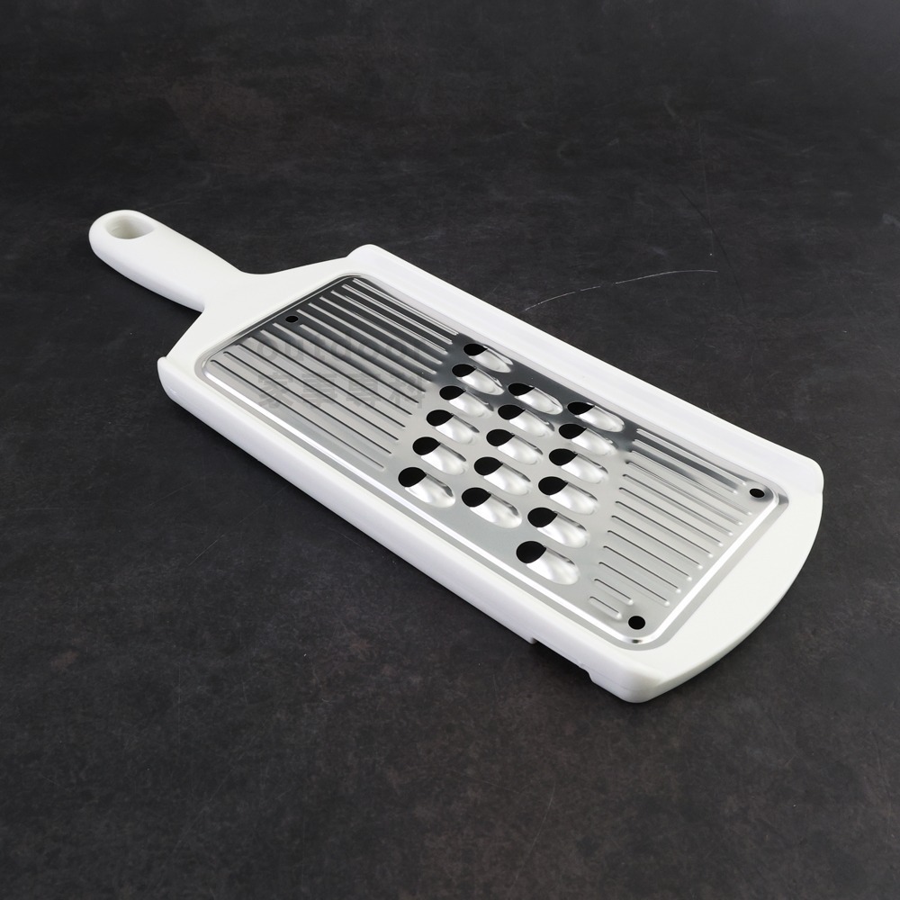 outdoor家事專科 日本製 下村工業 不銹鋼蔬菜粗孔刨絲器 大孔切粗絲 刨刀 趣味食房 白色 ASF-667-細節圖2