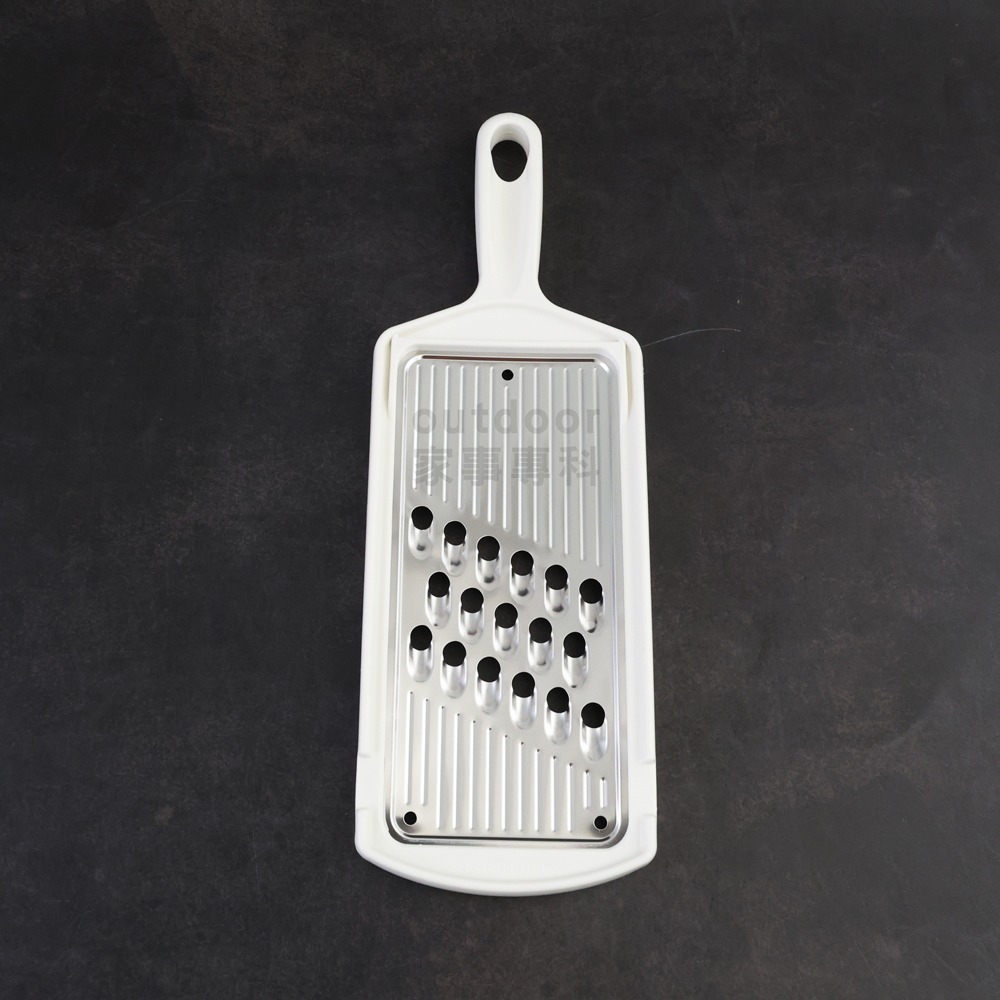 outdoor家事專科 日本製 下村工業 不銹鋼蔬菜粗孔刨絲器 大孔切粗絲 刨刀 趣味食房 白色 ASF-667-細節圖4