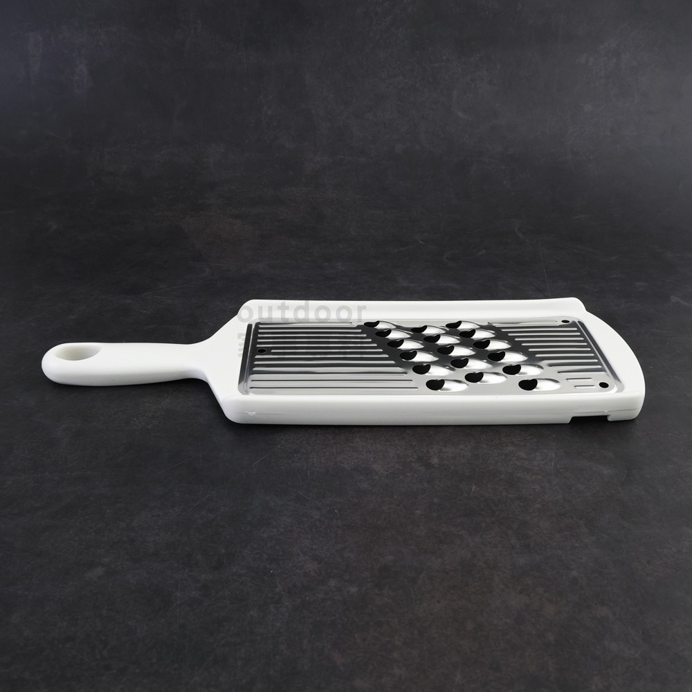 outdoor家事專科 日本製 下村工業 不銹鋼蔬菜粗孔刨絲器 大孔切粗絲 刨刀 趣味食房 白色 ASF-667-細節圖5