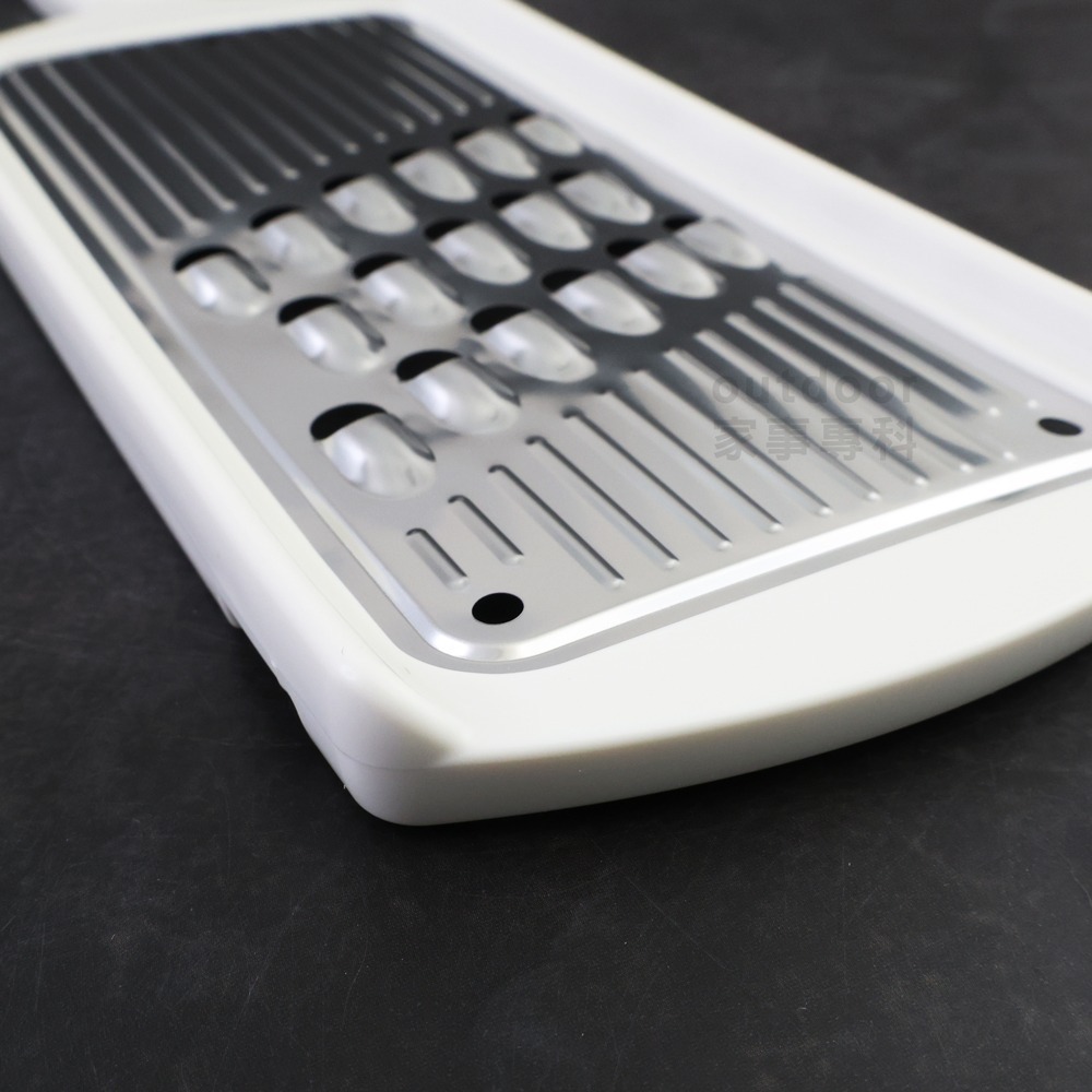 outdoor家事專科 日本製 下村工業 不銹鋼蔬菜粗孔刨絲器 大孔切粗絲 刨刀 趣味食房 白色 ASF-667-細節圖6