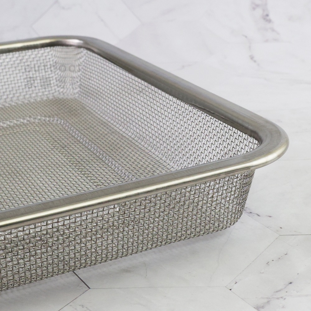 outdoor家事專科 日本製 Arnest 不銹鋼保存盤盒組 七件組 食物保存盒 篩籃 附蓋 備料 A-76437-細節圖5