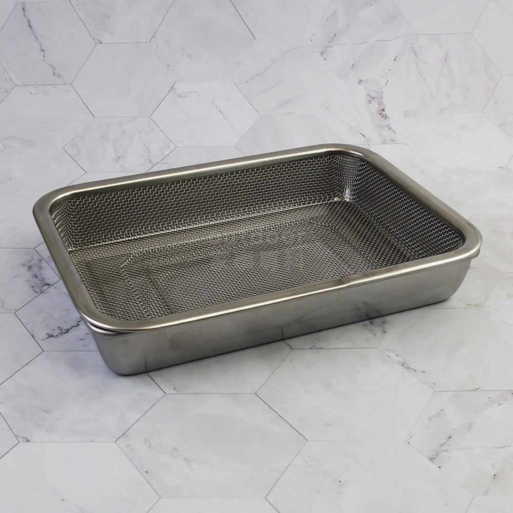 outdoor家事專科 日本製 Arnest 不銹鋼保存盤盒組 七件組 食物保存盒 篩籃 附蓋 備料 A-76437-細節圖10