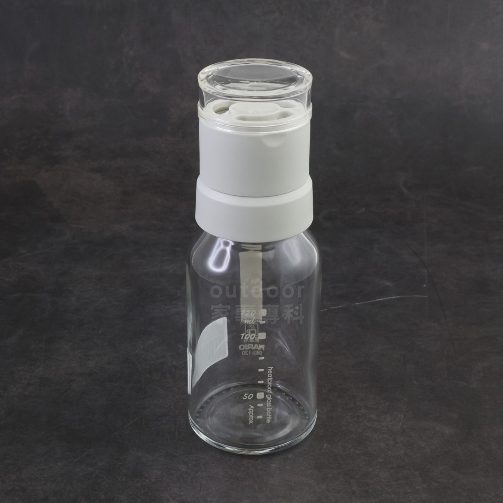 outdoor家事專科 日本HARIO 簡約式研磨玻璃罐 陶瓷研磨 芝麻胡椒鹽巴研磨 黑/白 SMS-120-B/PGR-細節圖4