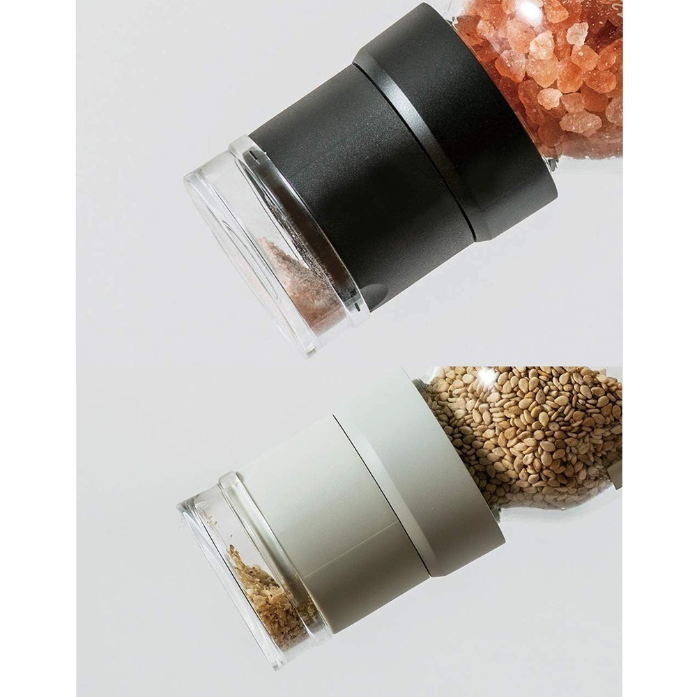 outdoor家事專科 日本HARIO 簡約式研磨玻璃罐 陶瓷研磨 芝麻胡椒鹽巴研磨 黑/白 SMS-120-B/PGR-細節圖11