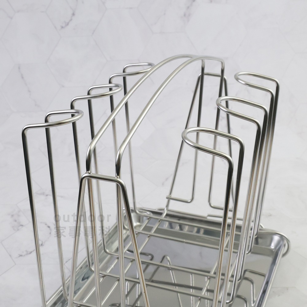 outdoor家事專科 日本製 和平Freiz SUI 18-8不銹鋼瀝水杯架 6杯 瀝水架 SUI-1106/1107-細節圖6