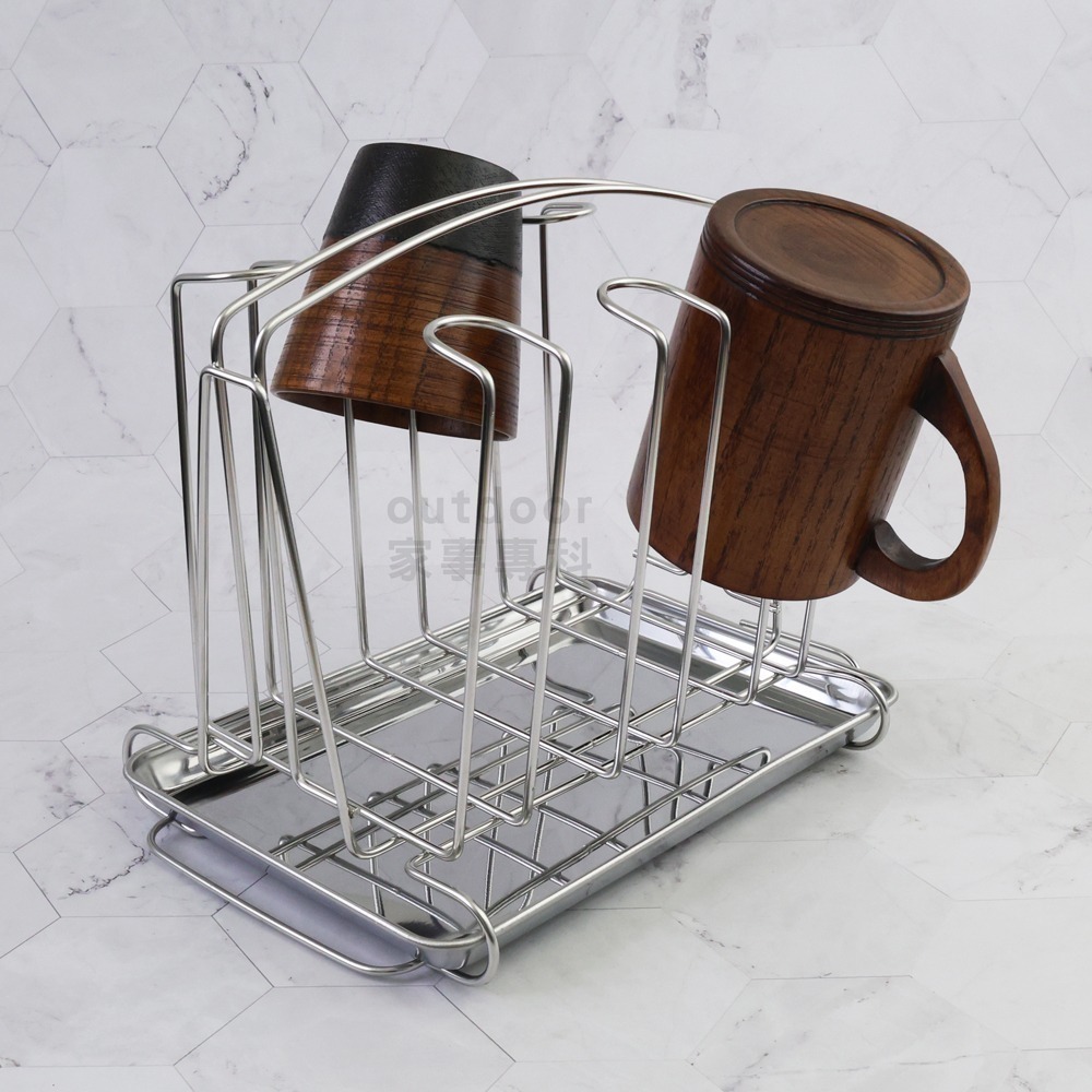 outdoor家事專科 日本製 和平Freiz SUI 18-8不銹鋼瀝水杯架 6杯 瀝水架 SUI-1106/1107-細節圖10