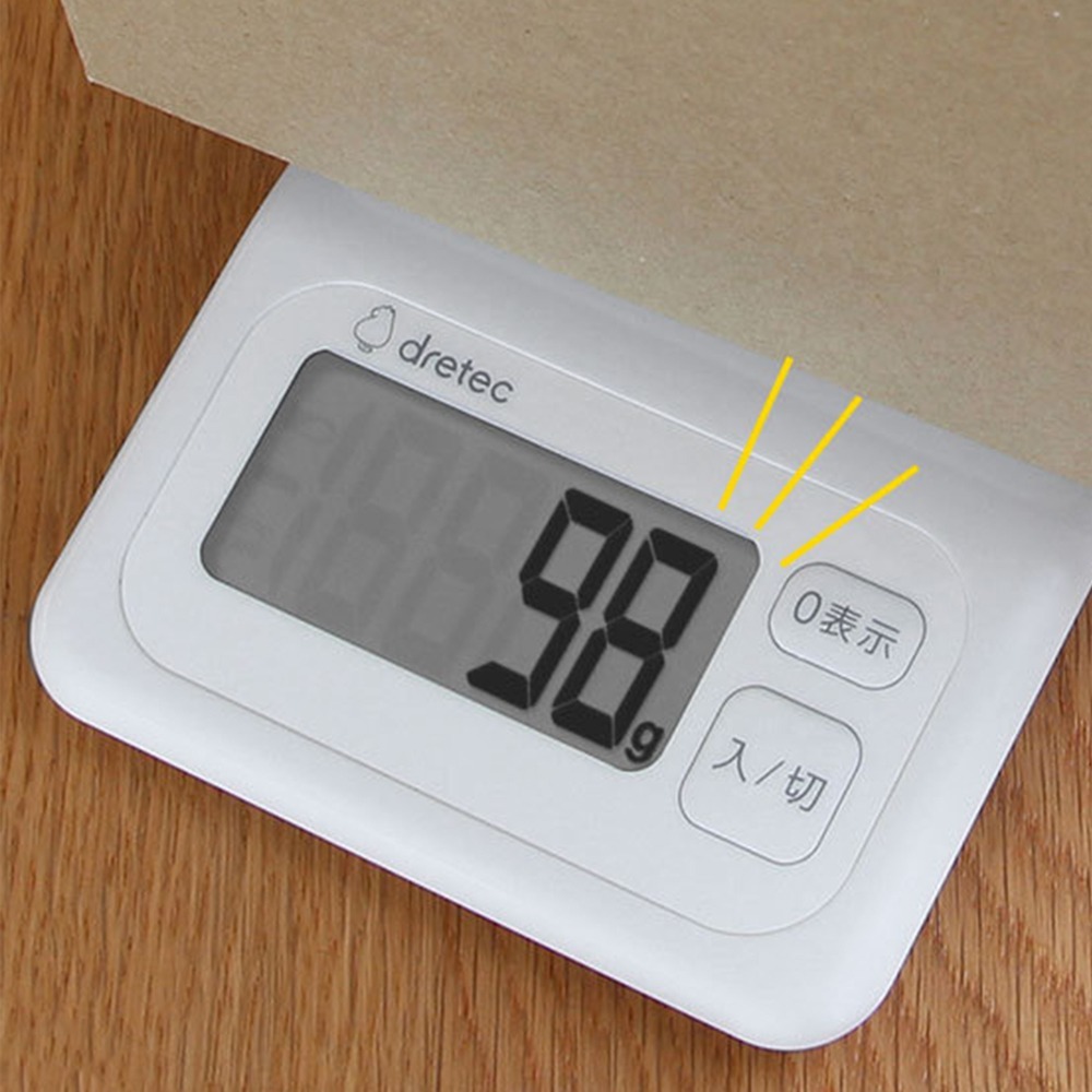 outdoor家事專科 日本dretec電子秤 廚房料理秤 3kg/1g 烘焙秤食物秤 廚房秤 KS-825WT 白色-細節圖10