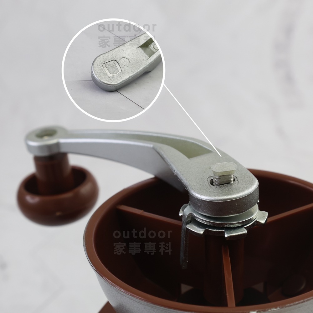 outdoor家事專科 日本Nichoice 手搖式陶瓷磨豆器 手動式 仿木質 陶瓷磨刀 中/深焙豆研磨 CBM-934-細節圖10