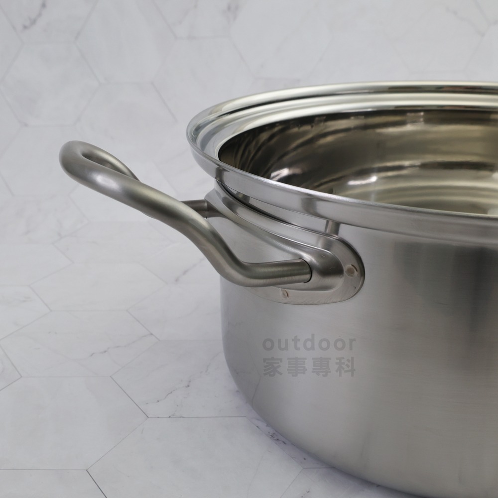 outdoor家事專科 日本製 吉川 鑨COOK-PAL 18-8三層鋼附蓋湯鍋 IH爐可用 YJ-1738/39/40-細節圖6