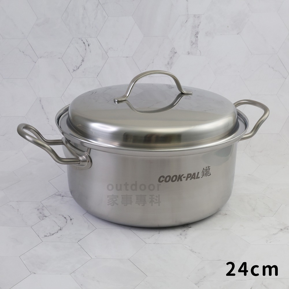 outdoor家事專科 日本製 吉川 鑨COOK-PAL 18-8三層鋼附蓋湯鍋 IH爐可用 YJ-1738/39/40-規格圖10