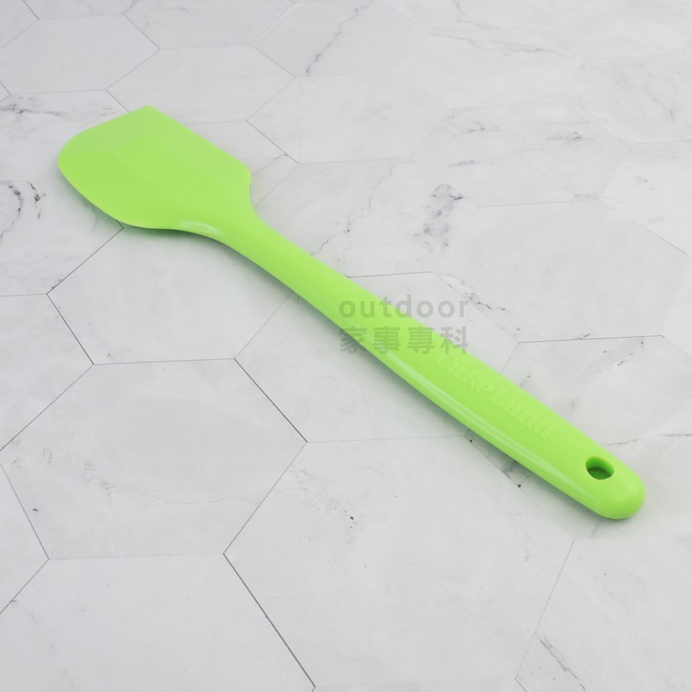 outdoor家事專科 日本製 CakeLand 耐熱矽膠奶油清潔刮刀 26cm 粉/綠/藍 NO-2014/16/18-細節圖6