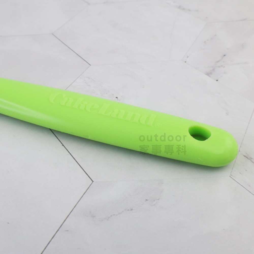 outdoor家事專科 日本製 CakeLand 耐熱矽膠奶油清潔刮刀 26cm 粉/綠/藍 NO-2014/16/18-細節圖11