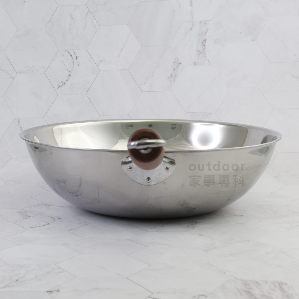 outdoor家事專科 日本製 Yoshikawa吉川 鑨COOK-PAL 18-8三層鋼炒鍋 30cm YJ-1744-細節圖3