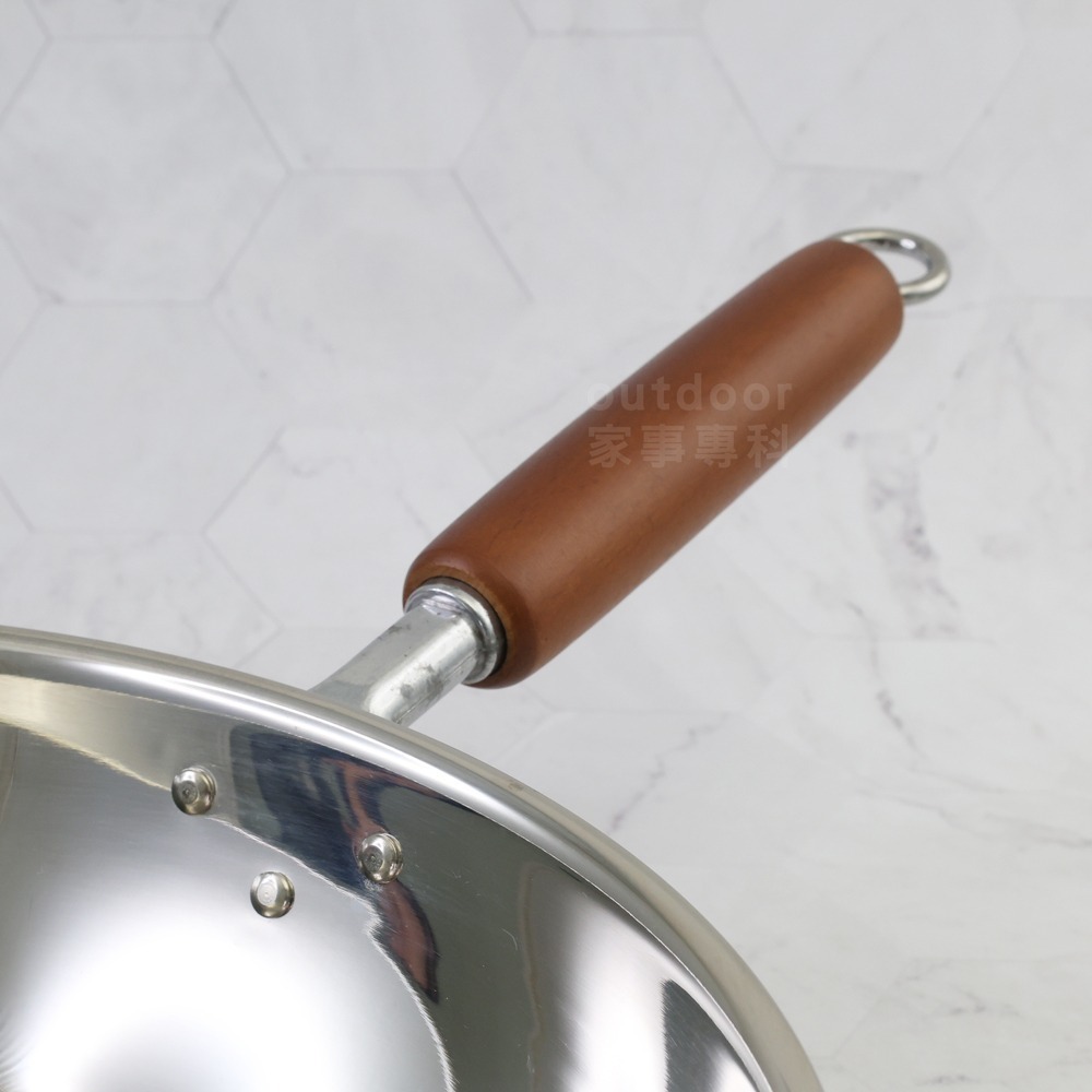 outdoor家事專科 日本製 Yoshikawa吉川 鑨COOK-PAL 18-8三層鋼炒鍋 30cm YJ-1744-細節圖6