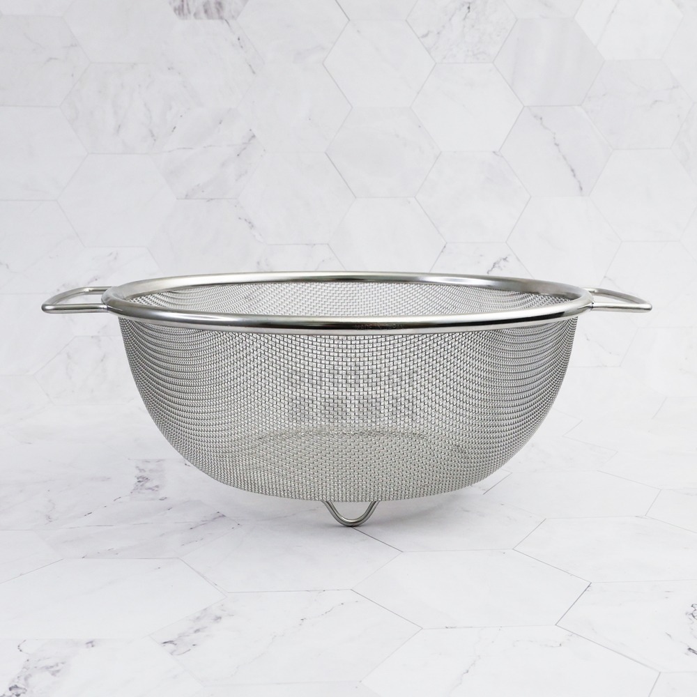 outdoor家事專科 日本製 Yoshikawa吉川 18-8不銹鋼圓篩籃 雙耳 21/24cm SH-9012/13-細節圖2