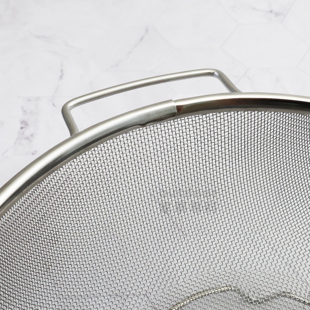 outdoor家事專科 日本製 Yoshikawa吉川 18-8不銹鋼圓篩籃 雙耳 21/24cm SH-9012/13-細節圖7