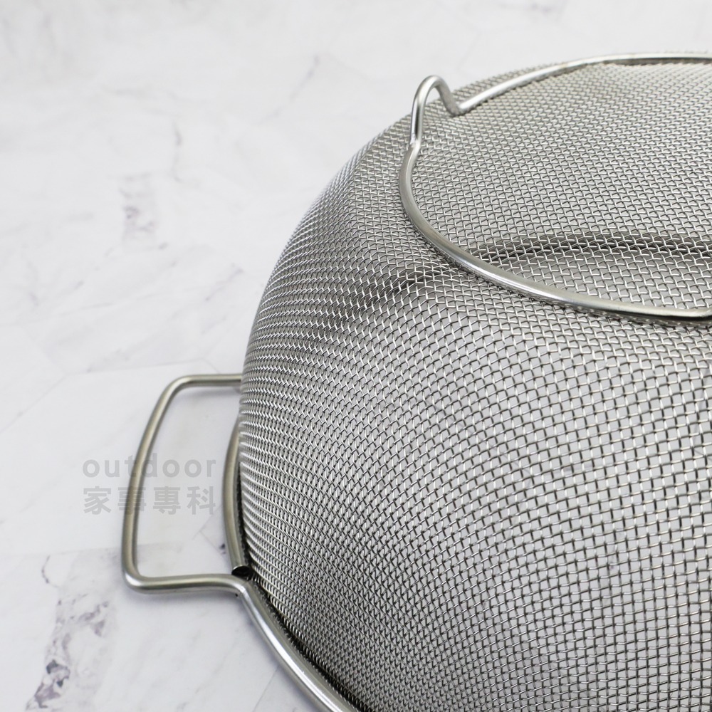 outdoor家事專科 日本製 Yoshikawa吉川 18-8不銹鋼圓篩籃 雙耳 21/24cm SH-9012/13-細節圖9