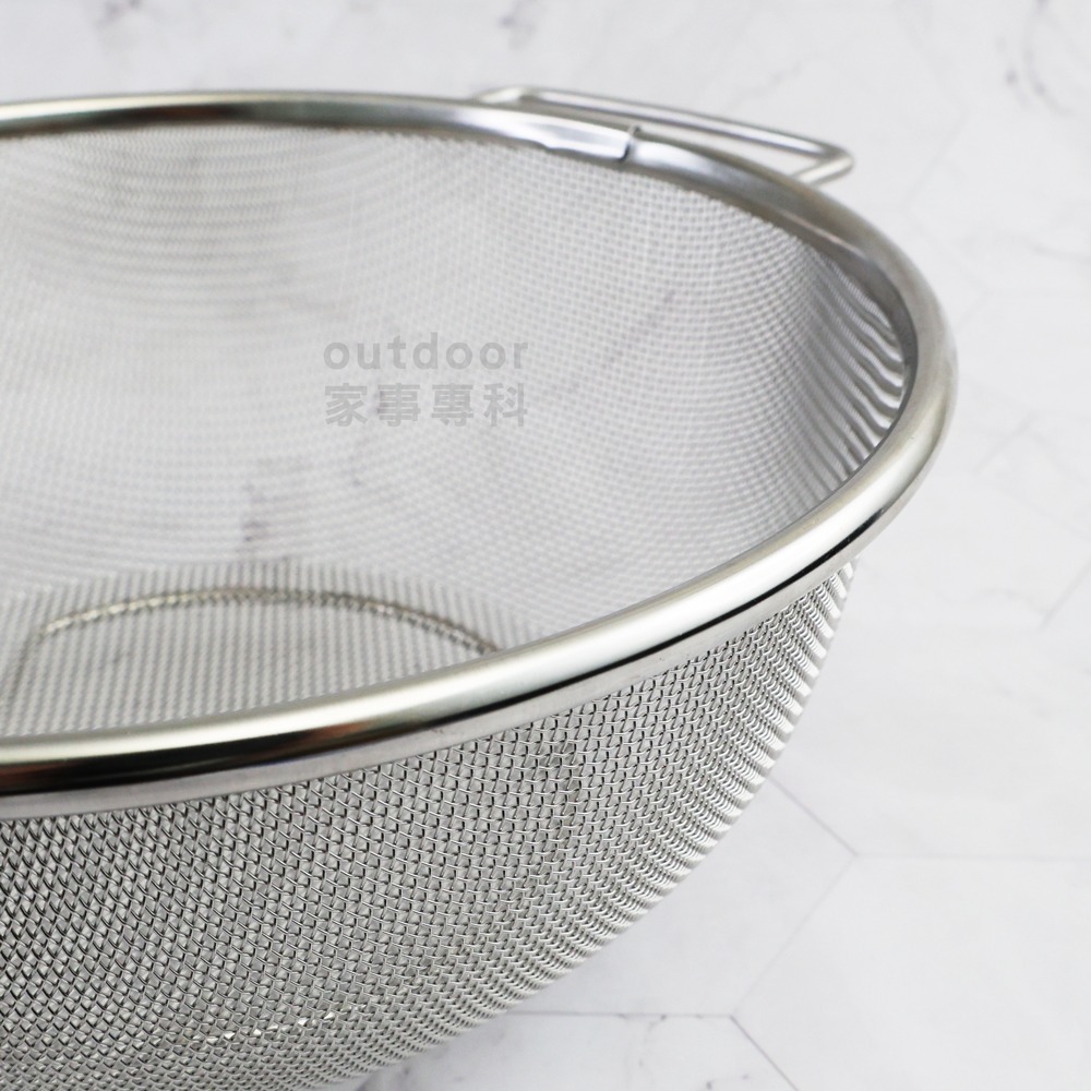 outdoor家事專科 日本製 Yoshikawa吉川 18-8不銹鋼圓篩籃 雙耳 21/24cm SH-9012/13-細節圖10
