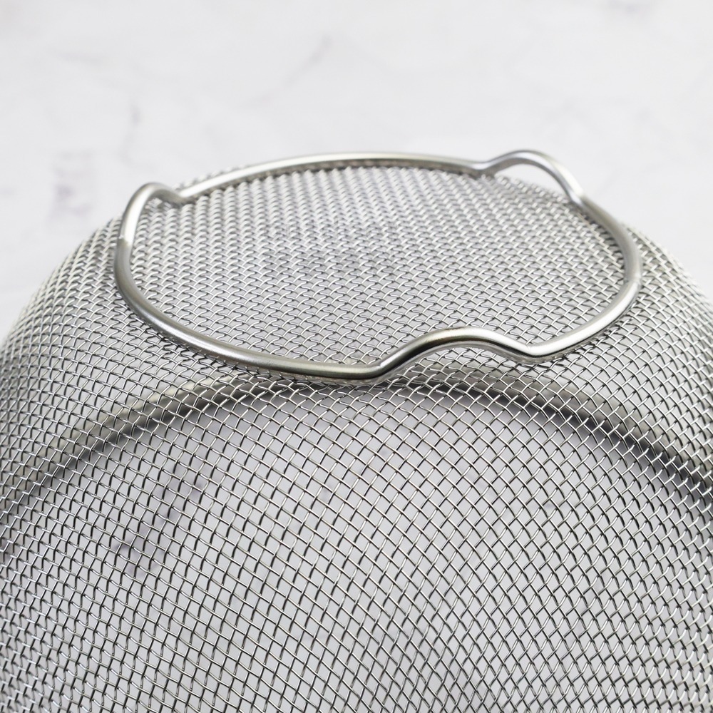 outdoor家事專科 日本製 Yoshikawa吉川 18-8不銹鋼包邊圓篩籃 12~20cm JUST FIT-細節圖9
