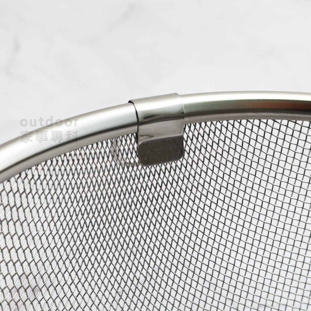 outdoor家事專科 日本製 Yoshikawa吉川 18-8不銹鋼包邊圓篩籃 12~20cm JUST FIT-細節圖10