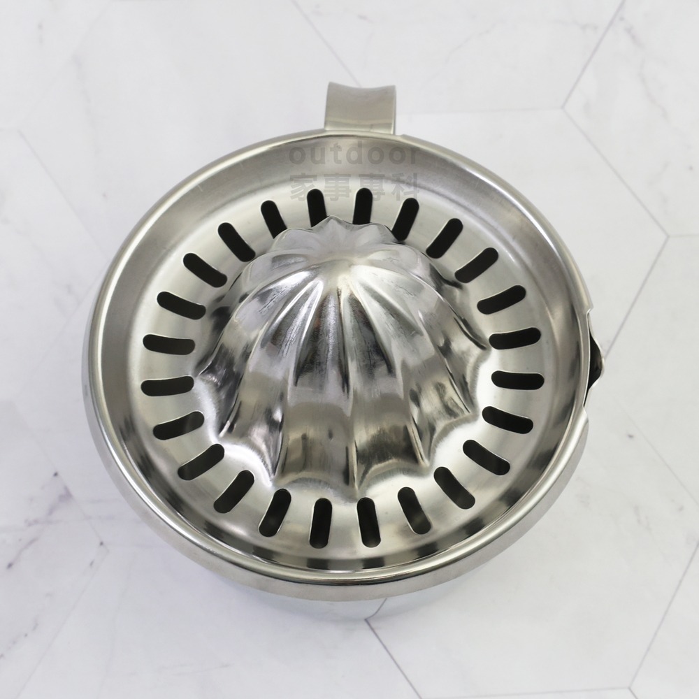 outdoor家事專科 日本製 燕三條 18-8不銹鋼山型壓檸檬器 附杯座 壓汁榨汁 PAIR LEMON JF-907-細節圖3