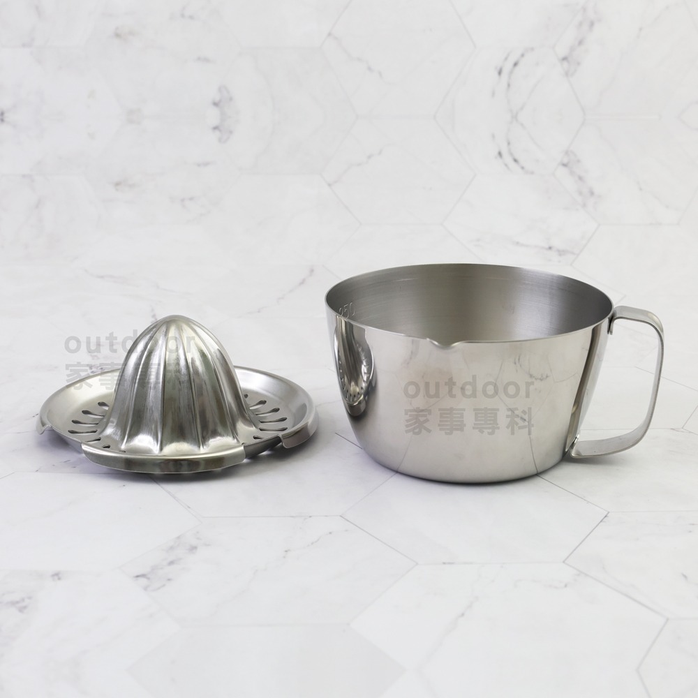 outdoor家事專科 日本製 燕三條 18-8不銹鋼山型壓檸檬器 附杯座 壓汁榨汁 PAIR LEMON JF-907-細節圖5