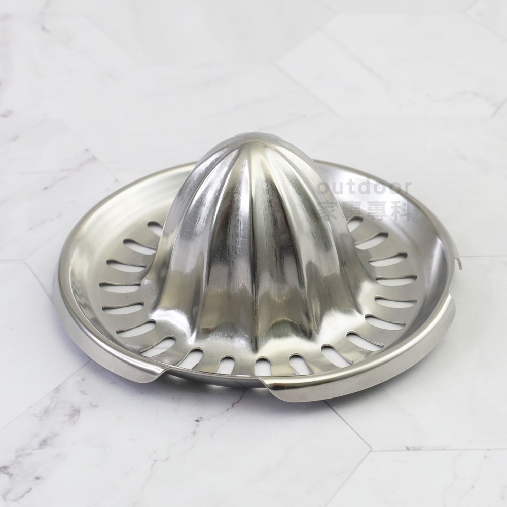 outdoor家事專科 日本製 燕三條 18-8不銹鋼山型壓檸檬器 附杯座 壓汁榨汁 PAIR LEMON JF-907-細節圖6