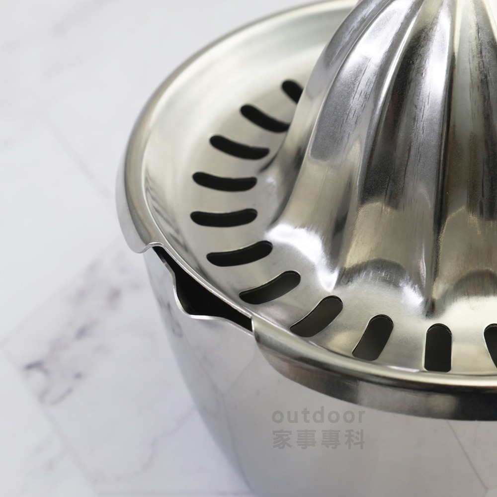 outdoor家事專科 日本製 燕三條 18-8不銹鋼山型壓檸檬器 附杯座 壓汁榨汁 PAIR LEMON JF-907-細節圖11