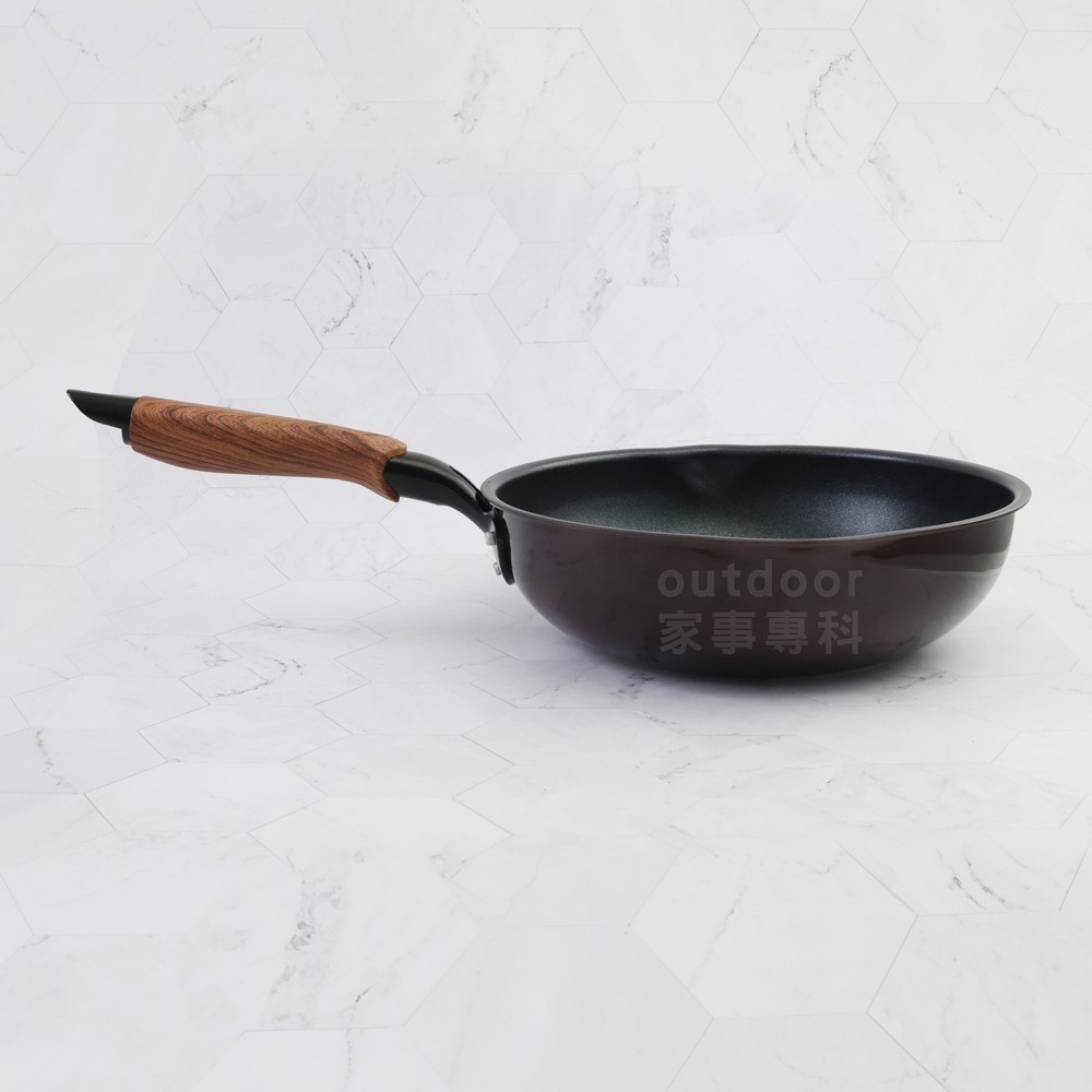 outdoor家事專科 日本製 竹原和樂亭 PUNTEC3 不沾深形平底鍋 24cm 深形煎鍋 IH可用 PM-425-細節圖3