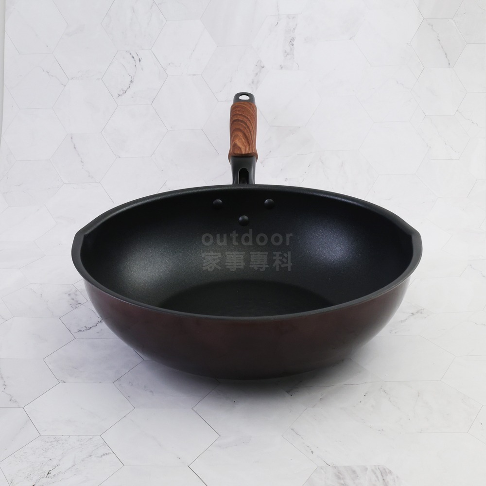 outdoor家事專科 日本製 竹原和樂亭 PUNTEC3 不沾深形平底鍋 24cm 深形煎鍋 IH可用 PM-425-細節圖4