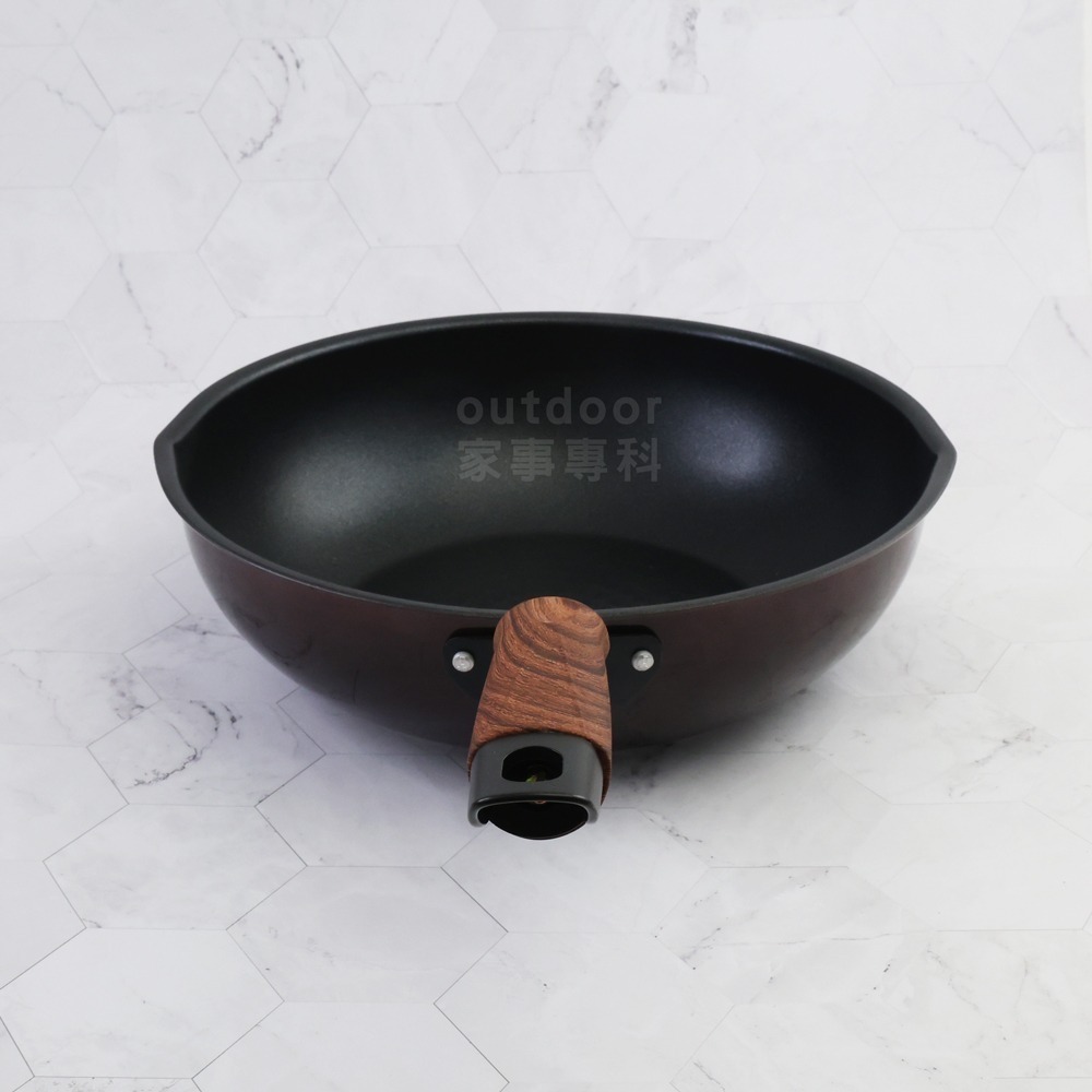 outdoor家事專科 日本製 竹原和樂亭 PUNTEC3 不沾深形平底鍋 24cm 深形煎鍋 IH可用 PM-425-細節圖5