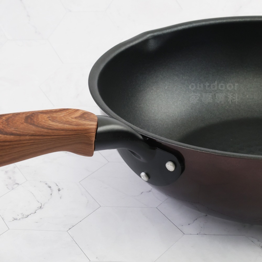 outdoor家事專科 日本製 竹原和樂亭 PUNTEC3 不沾深形平底鍋 24cm 深形煎鍋 IH可用 PM-425-細節圖8