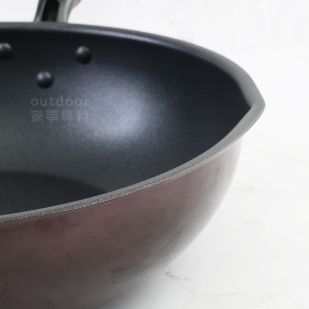 outdoor家事專科 日本製 竹原和樂亭 PUNTEC3 不沾深形平底鍋 24cm 深形煎鍋 IH可用 PM-425-細節圖9