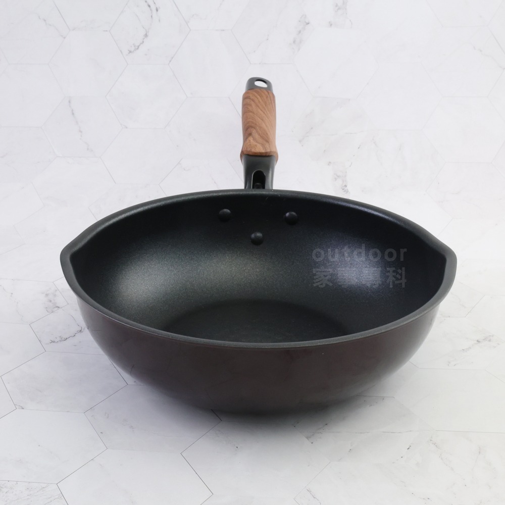 outdoor家事專科 日本製 竹原和樂亭 PUNTEC3 不沾炒鍋 28cm 炒鍋 IH可用 不沾鍋 PM-428-細節圖5