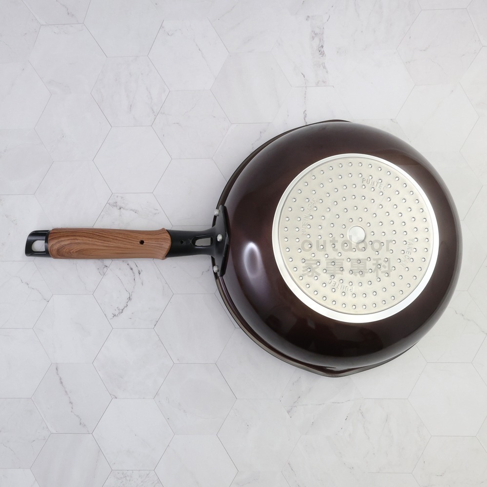 outdoor家事專科 日本製 竹原和樂亭 PUNTEC3 不沾炒鍋 28cm 炒鍋 IH可用 不沾鍋 PM-428-細節圖6