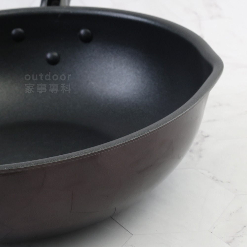 outdoor家事專科 日本製 竹原和樂亭 PUNTEC3 不沾炒鍋 28cm 炒鍋 IH可用 不沾鍋 PM-428-細節圖9