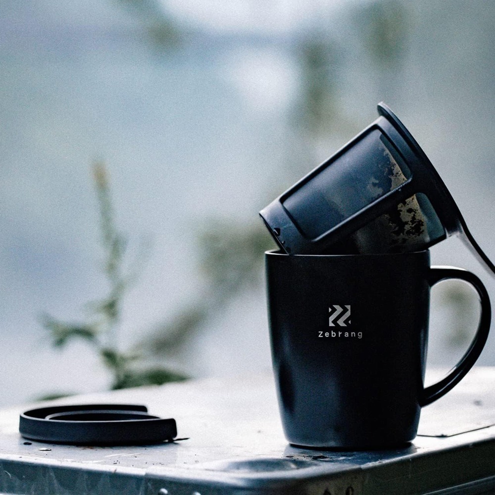 outdoor家事專科 日本HARIO Zebrang附蓋沖泡馬克杯380ml 附濾網/收納袋 ZB-SMCM-300B-細節圖6