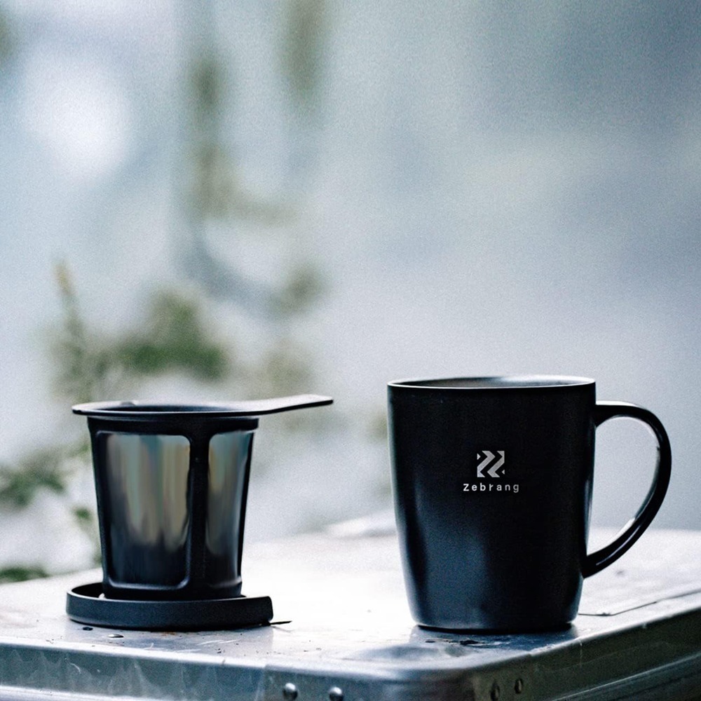 outdoor家事專科 日本HARIO Zebrang附蓋沖泡馬克杯380ml 附濾網/收納袋 ZB-SMCM-300B-細節圖7