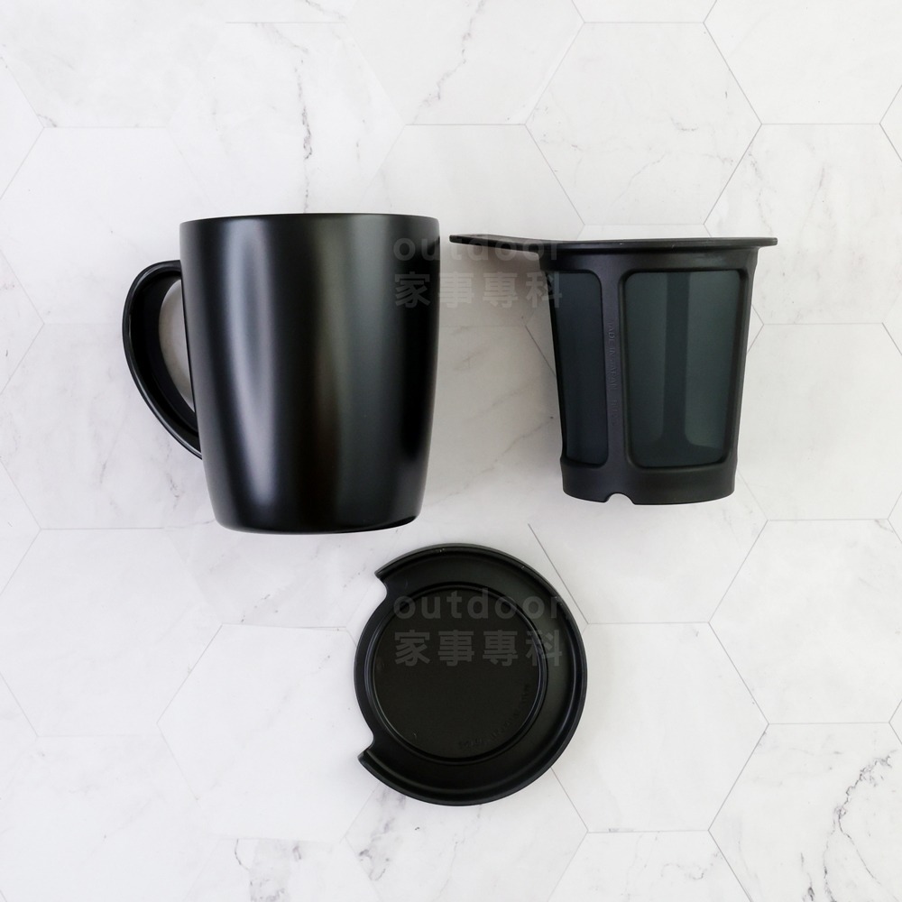 outdoor家事專科 日本HARIO Zebrang附蓋沖泡馬克杯380ml 附濾網/收納袋 ZB-SMCM-300B-細節圖8