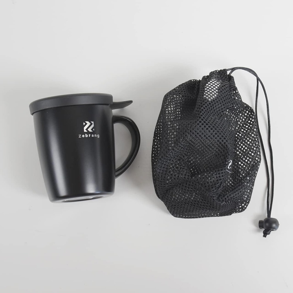 outdoor家事專科 日本HARIO Zebrang附蓋沖泡馬克杯380ml 附濾網/收納袋 ZB-SMCM-300B-細節圖10