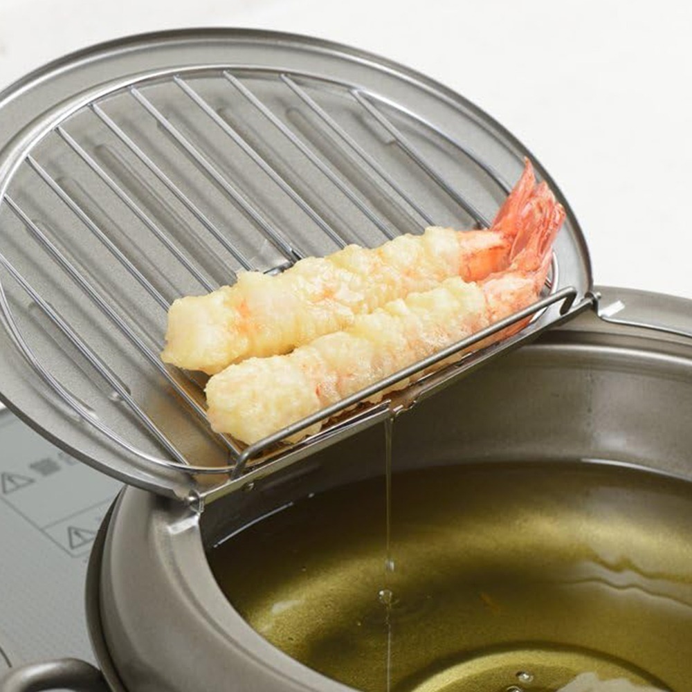 outdoor家事專科 日本製 Yoshikawa吉川 天壹附蓋油炸鍋2.6L 雙耳 IH爐可用 天婦羅 SJ-2135-細節圖11