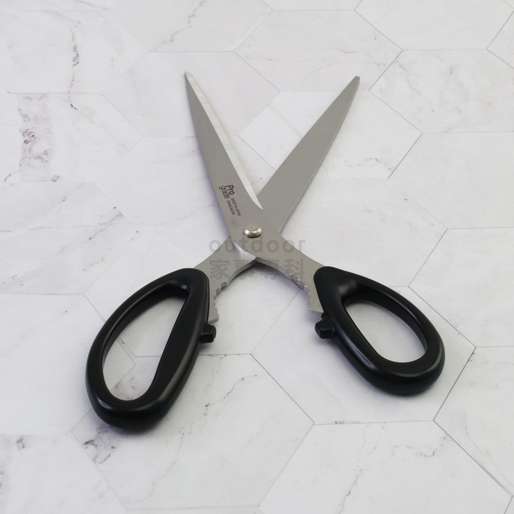 outdoor家事專科 日本製 下村工業 shimomura 廚房料理剪刀 Pro Grade 黑色加長款 PG-409-細節圖6